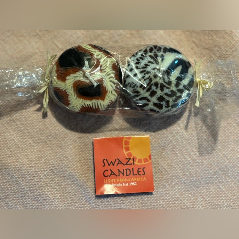 Swazi Candles Set with Animal Print